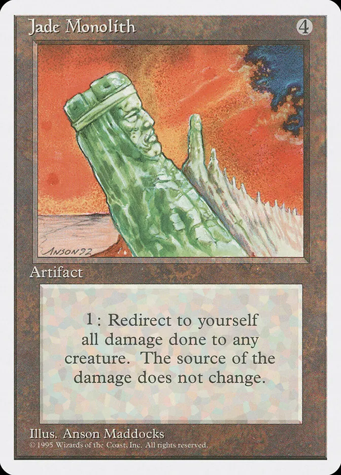 1995 Fourth Edition Jade Monolith #329 rare card image