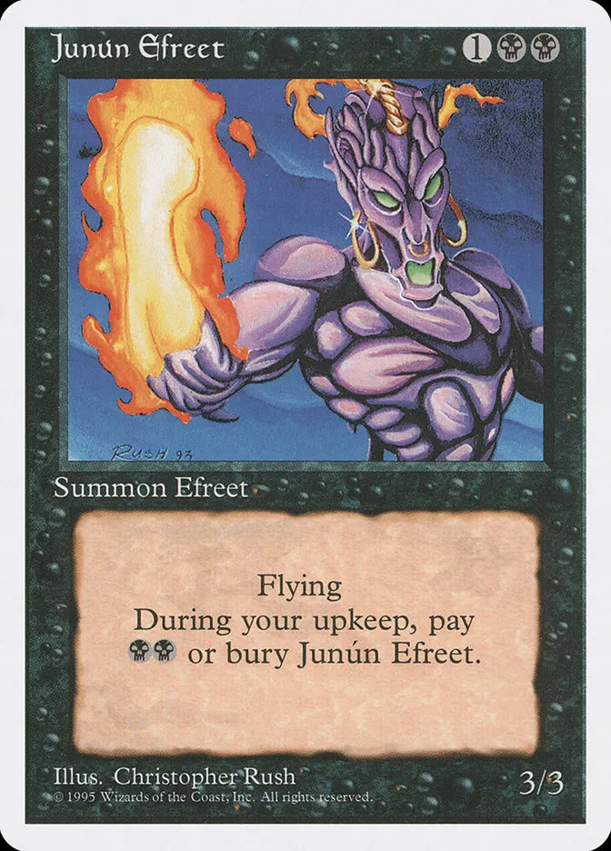 1995 Fourth Edition Junún Efreet uncommon #143 uncommon card image