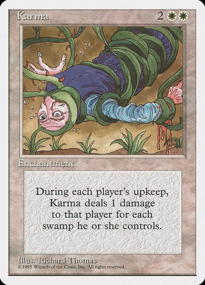 1995 Fourth Edition Karma uncommon #32 uncommon card image