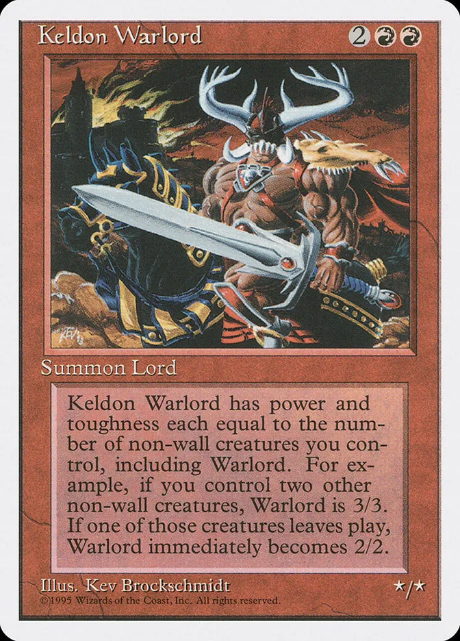 1995 Fourth Edition Keldon Warlord uncommon #207 uncommon card image