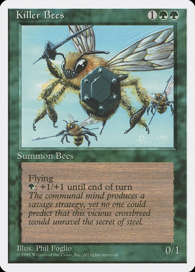 1995 Fourth Edition Killer Bees uncommon #254 uncommon card image