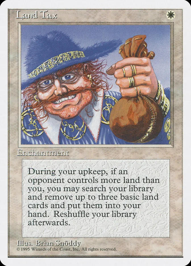 1995 Fourth Edition Land Tax rare #34 rare card image