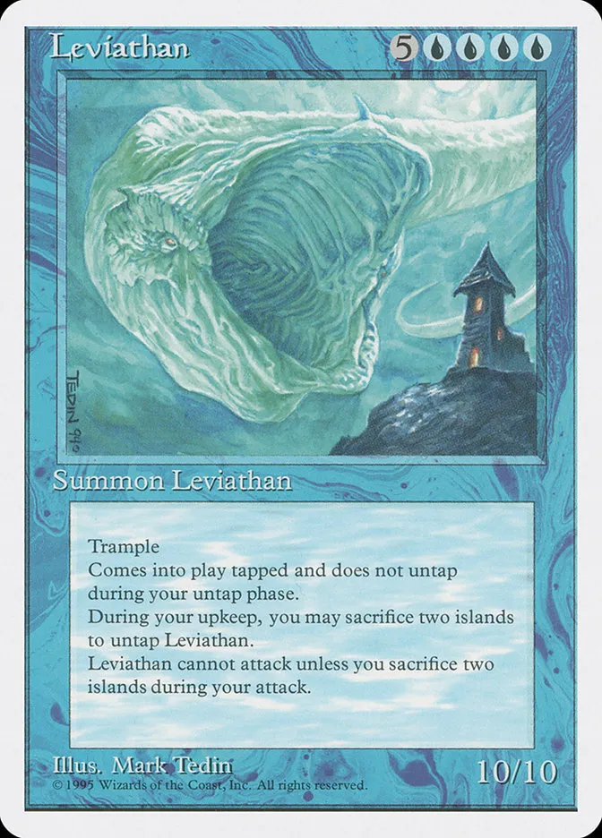 1995 Fourth Edition Leviathan [Alternate] rare #80 rare card image