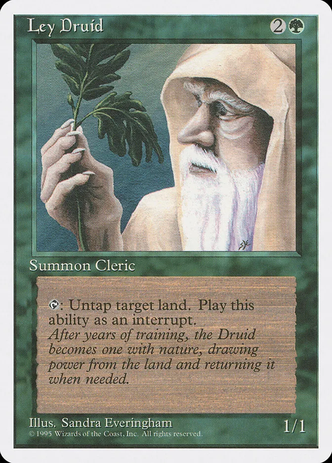 1995 Fourth Edition Ley Druid uncommon #256 uncommon card image