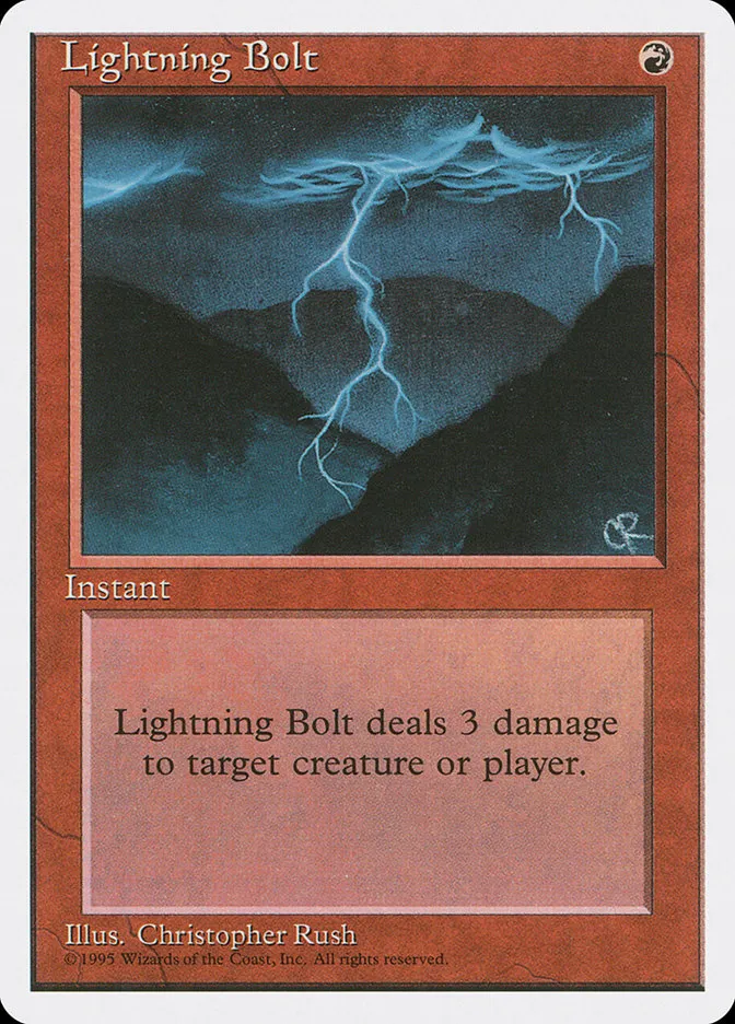 1995 Fourth Edition Lightning Bolt common #208 common card image
