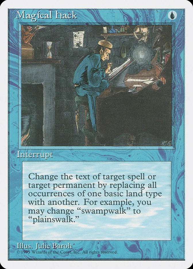 1995 Fourth Edition Magical Hack rare #83 rare card image