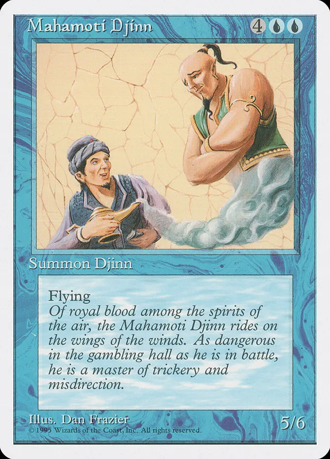 1995 Fourth Edition Mahamoti Djinn rare #84 rare card image