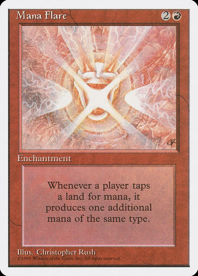 1995 Fourth Edition Mana Flare rare #211 rare card image