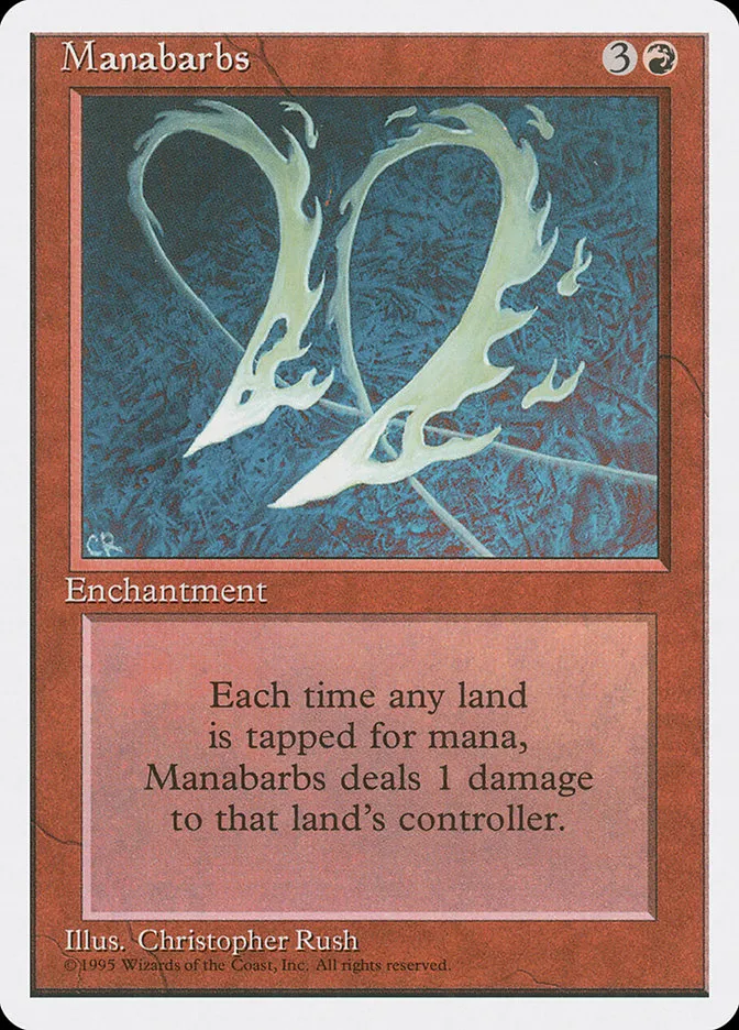 1995 Fourth Edition Manabarbs rare #212 rare card image