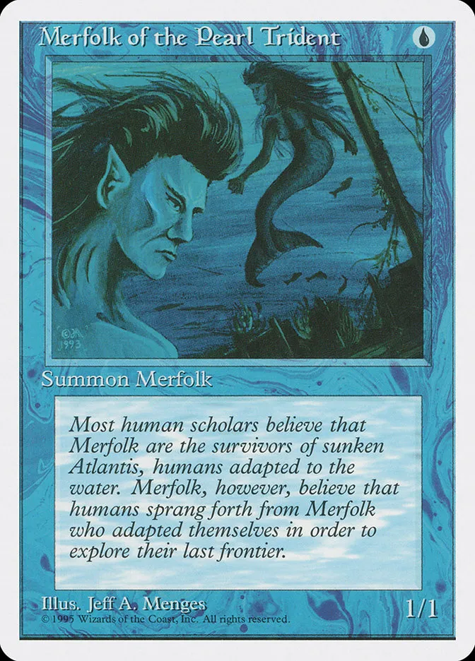 1995 Fourth Edition Merfolk of the Pearl Trident common #86 common card image