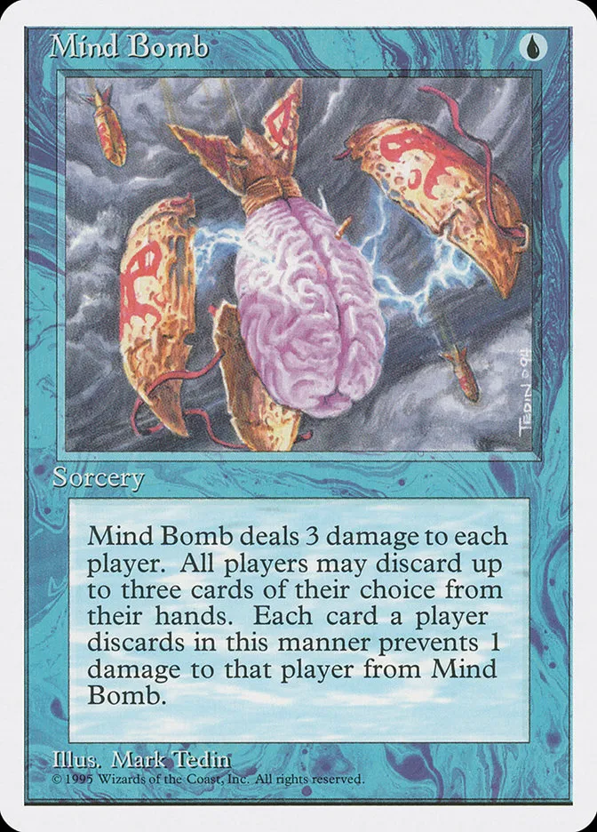 1995 Fourth Edition Mind Bomb uncommon #87 uncommon card image
