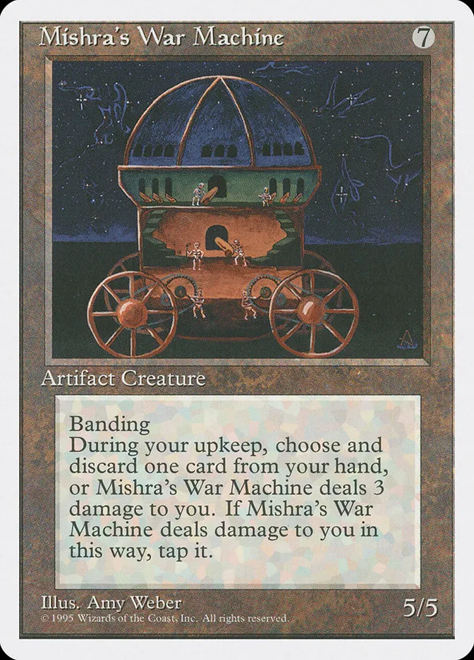 1995 Fourth Edition Mishra's War Machine #337 rare card image