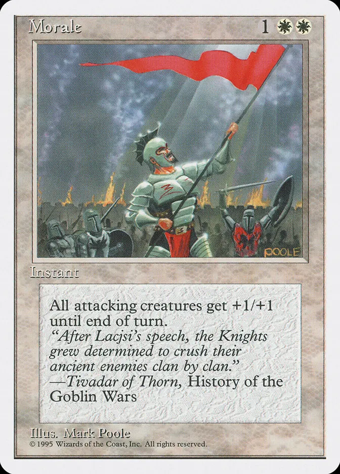 1995 Fourth Edition Morale common #36 common card image
