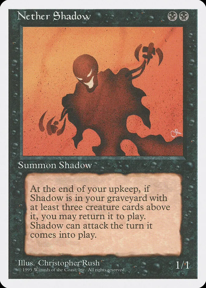 1995 Fourth Edition Nether Shadow rare #149 rare card image