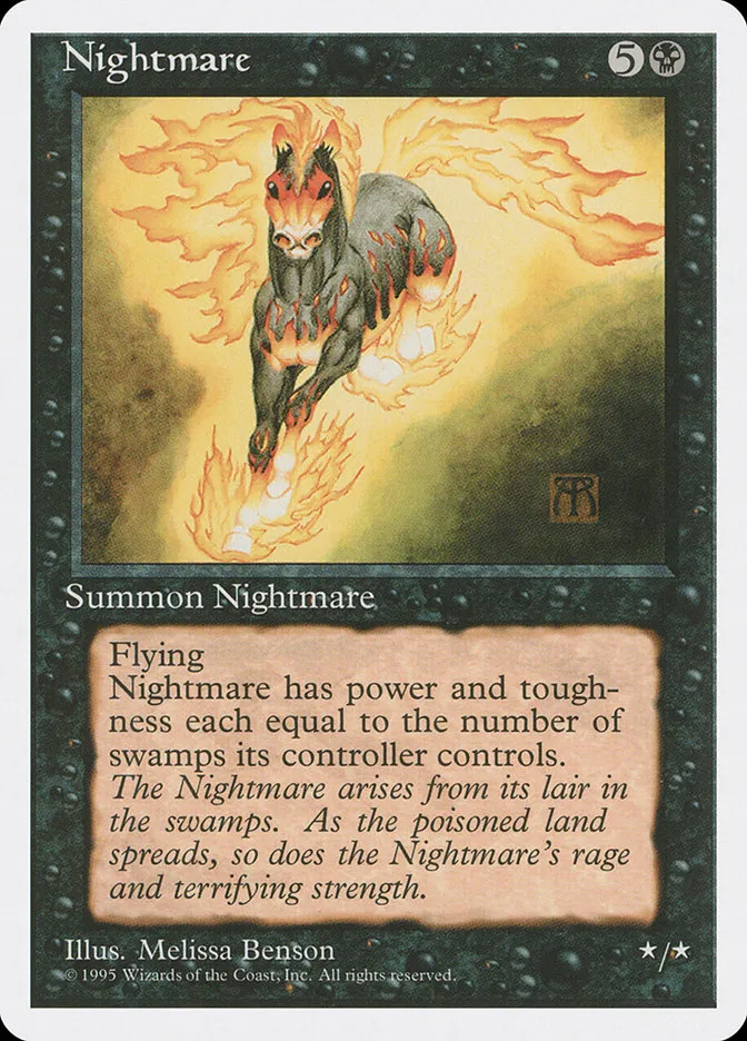 1995 Fourth Edition Nightmare rare #150 rare card image