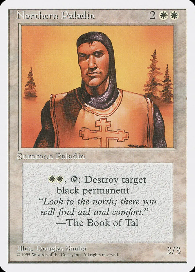 1995 Fourth Edition Northern Paladin rare #37 rare card image