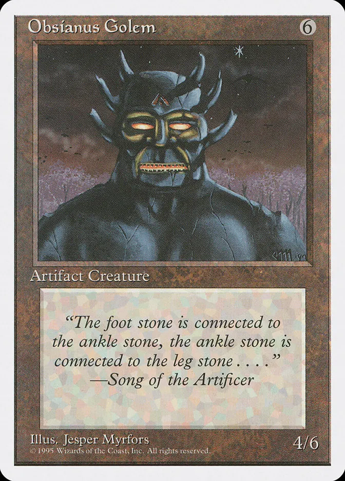 1995 Fourth Edition Obsianus Golem uncommon #339 uncommon card image