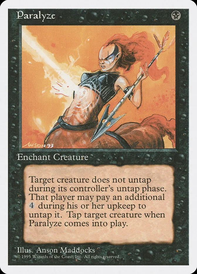 1995 Fourth Edition Paralyze common #151 common card image