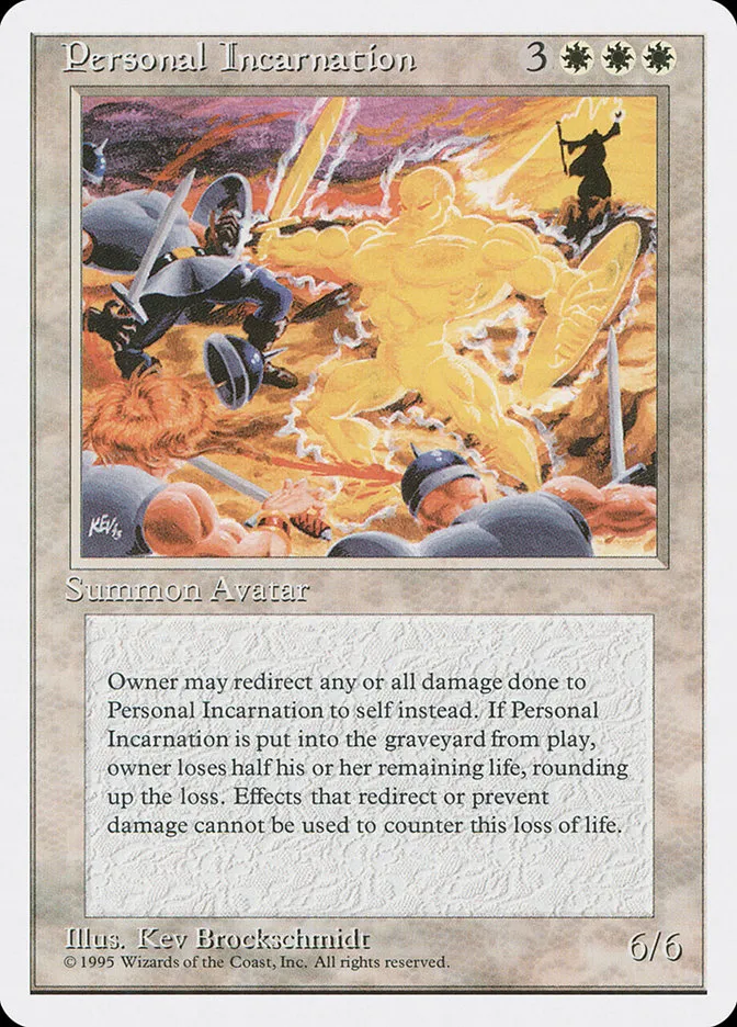 1995 Fourth Edition Personal Incarnation rare #40 rare card image