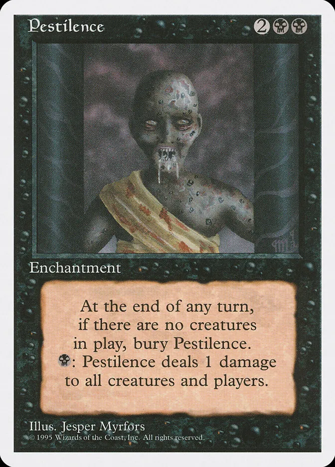 1995 Fourth Edition Pestilence common #152 common card image