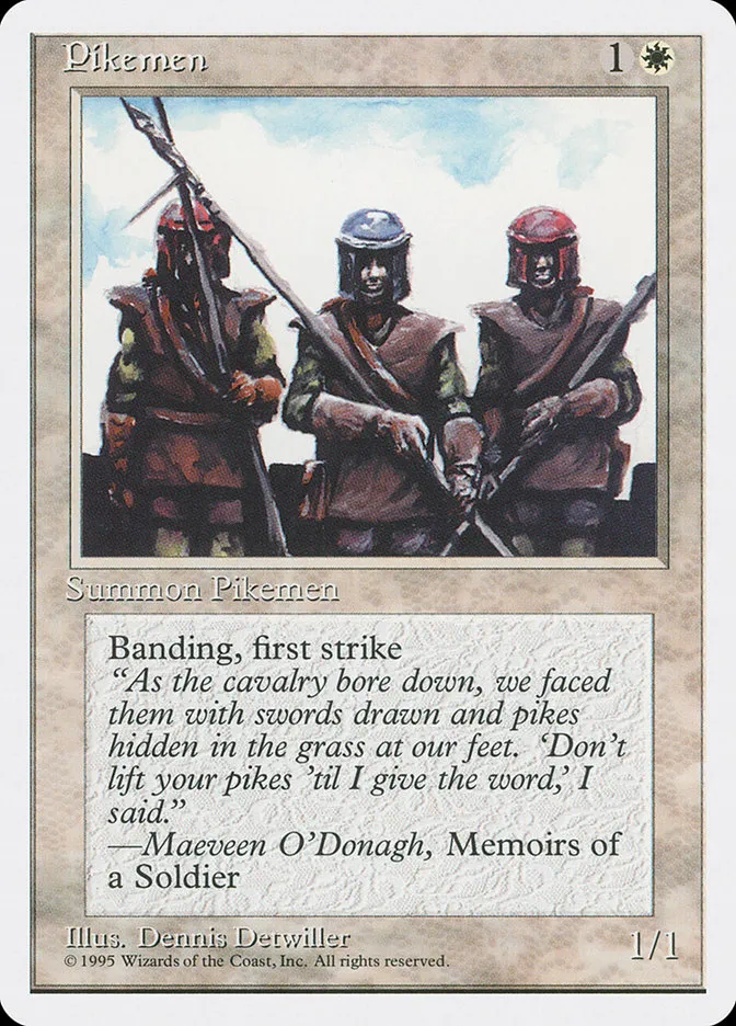 1995 Fourth Edition Pikemen common #42 common card image
