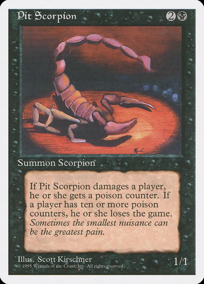 1995 Fourth Edition Pit Scorpion common #153 common card image