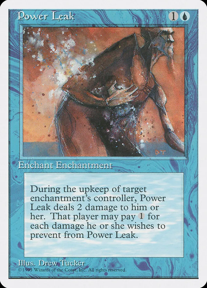 1995 Fourth Edition Power Leak common #92 common card image