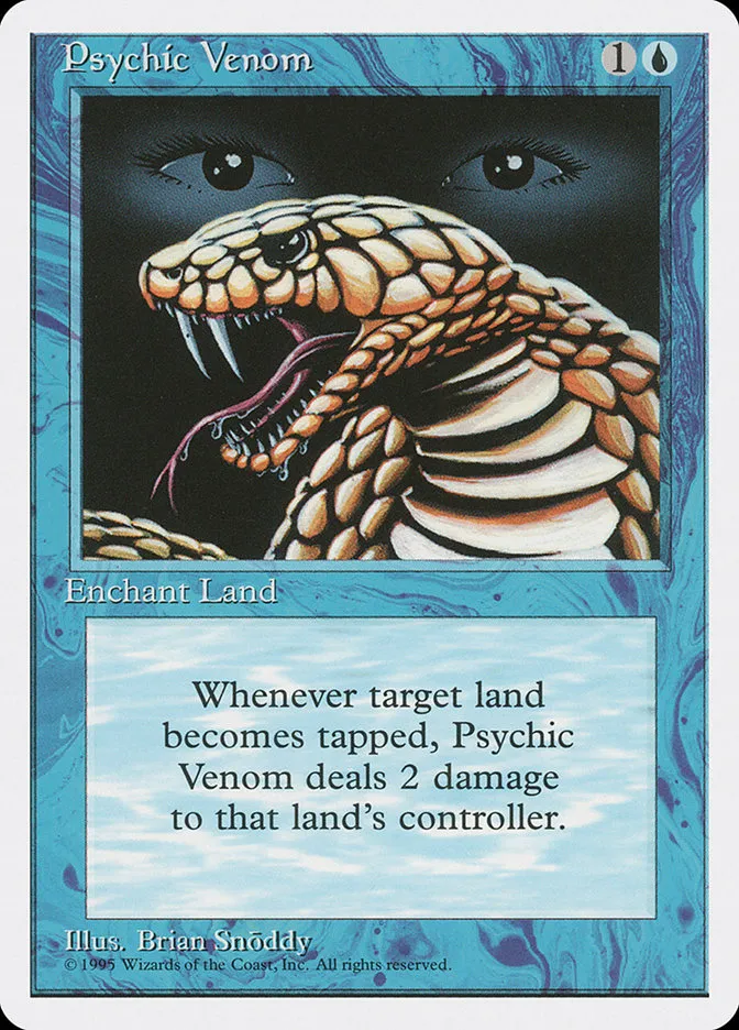 1995 Fourth Edition Psychic Venom common #96 common card image
