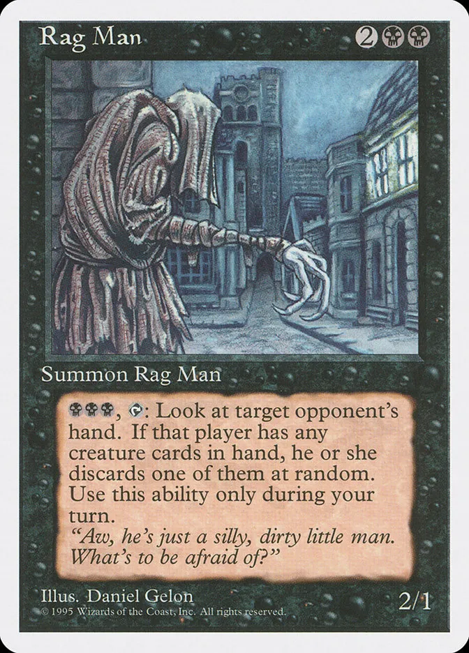 1995 Fourth Edition Rag Man rare #155 rare card image