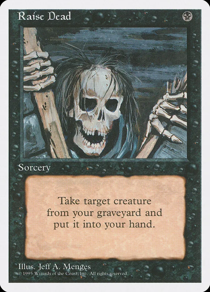 1995 Fourth Edition Raise Dead common #156 common card image
