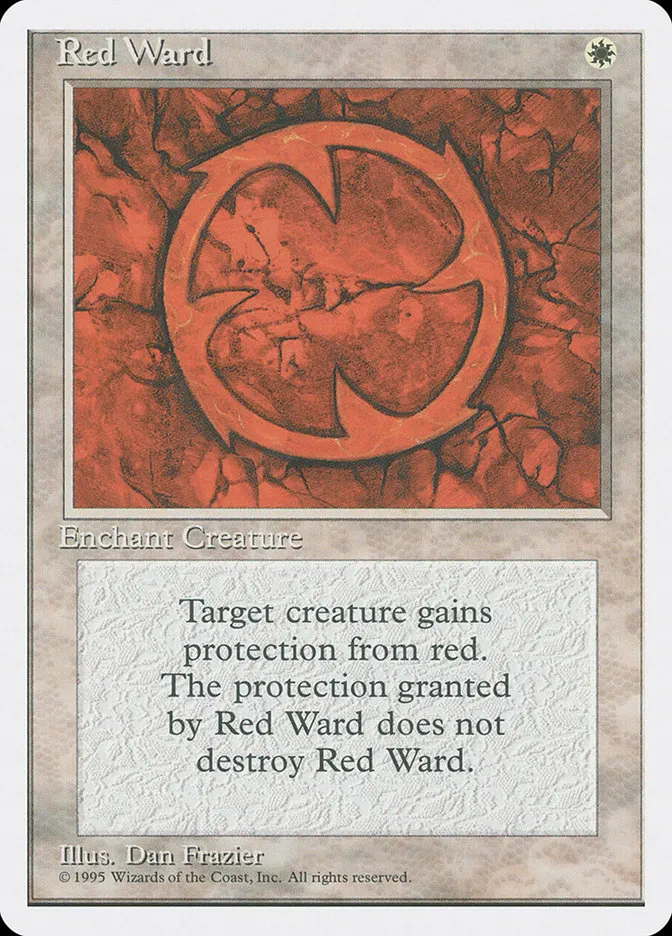 1995 Fourth Edition Red Ward uncommon #44 uncommon card image