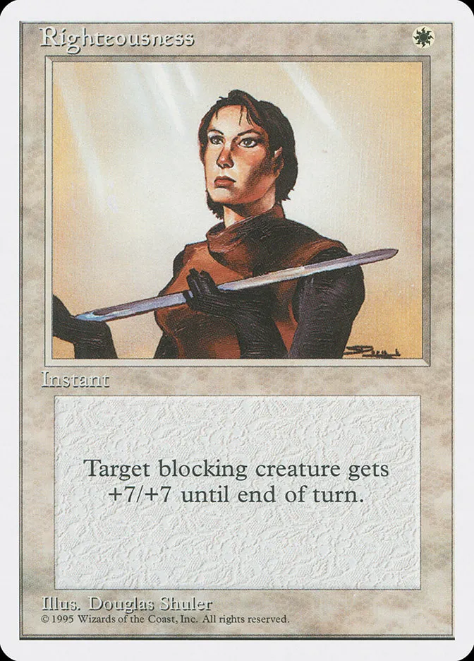 1995 Fourth Edition Righteousness rare #46 rare card image