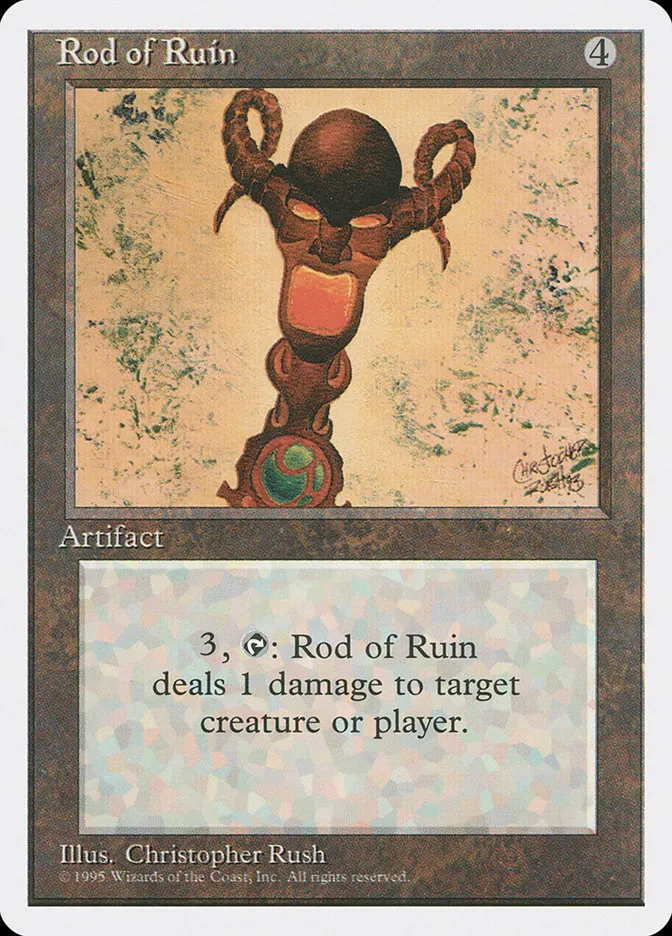 1995 Fourth Edition Rod of Ruin uncommon #344 uncommon card image