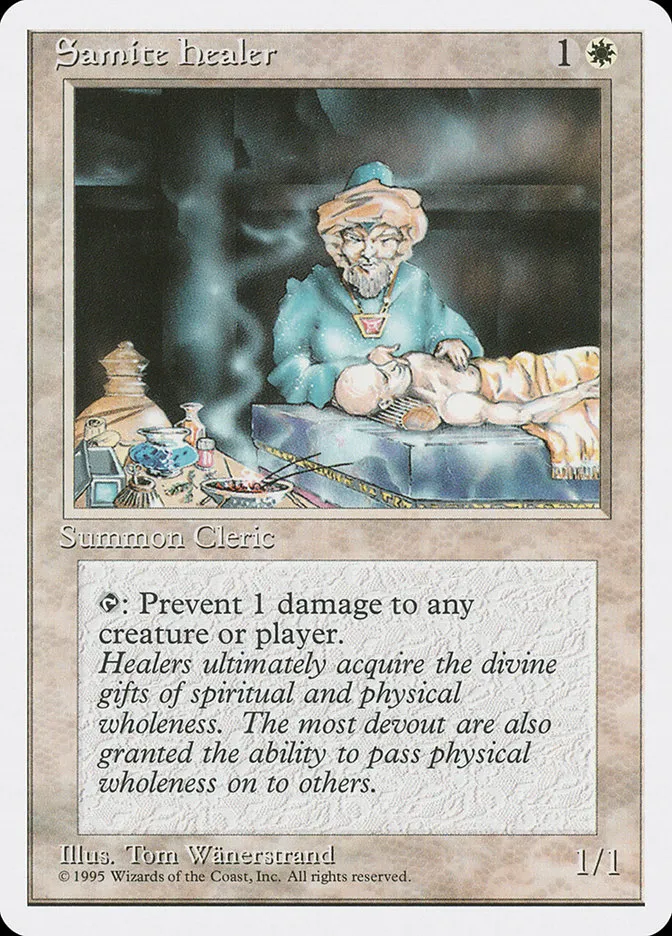 1995 Fourth Edition Samite Healer common #47 common card image