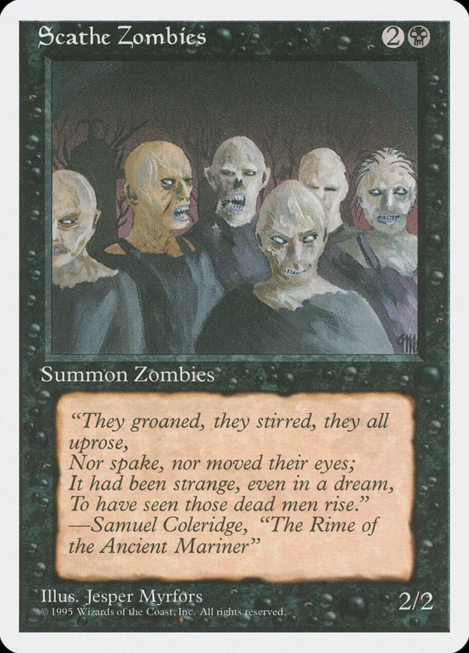 1995 Fourth Edition Scathe Zombies common #158 common card image