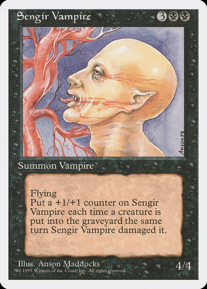 1995 Fourth Edition Sengir Vampire uncommon #160 uncommon card image