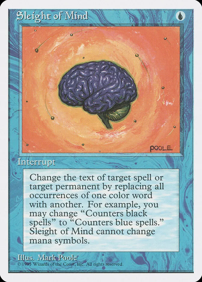 1995 Fourth Edition Sleight of Mind [Alternate] rare #102 rare card image