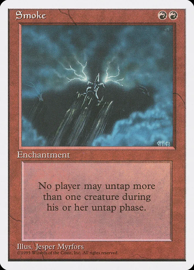1995 Fourth Edition Smoke rare #222 rare card image