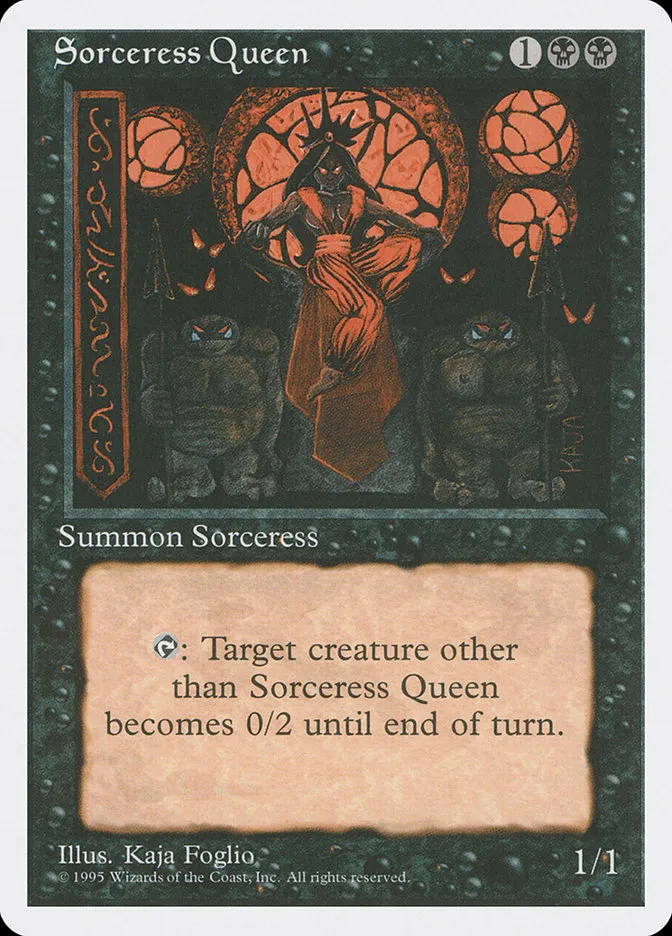 1995 Fourth Edition Sorceress Queen [Alternate] rare #162 rare card image