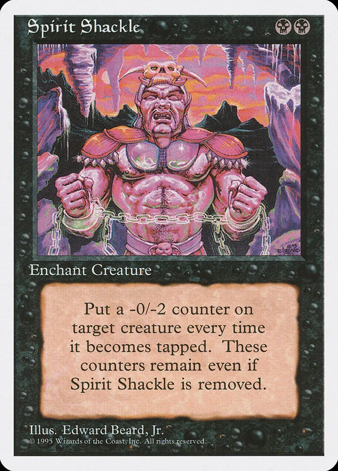 1995 Fourth Edition Spirit Shackle uncommon #163 uncommon card image