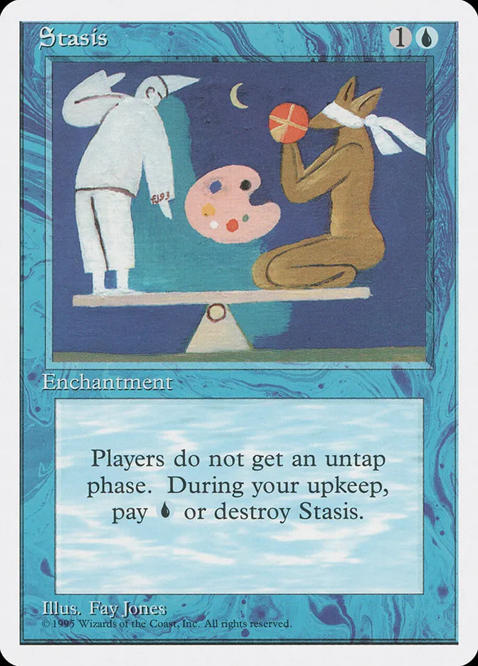 1995 Fourth Edition Stasis rare #104 rare card image