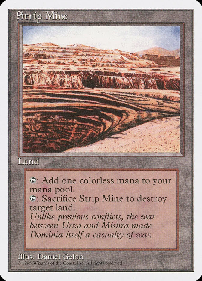 1995 Fourth Edition Strip Mine uncommon #363 uncommon card image