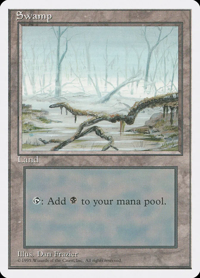 1995 Fourth Edition Swamp common #370 common card image