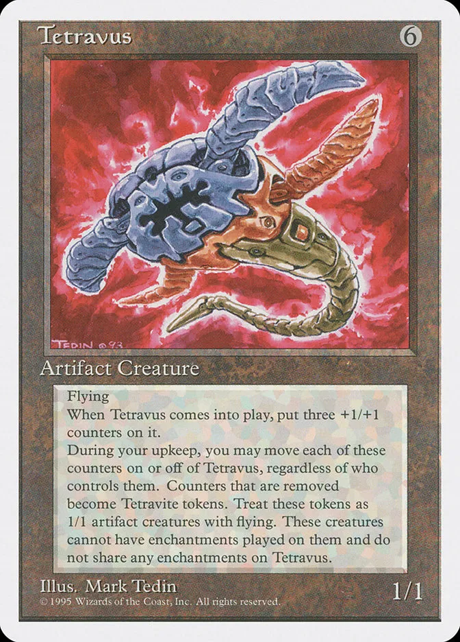 1995 Fourth Edition Tetravus rare #350 rare card image