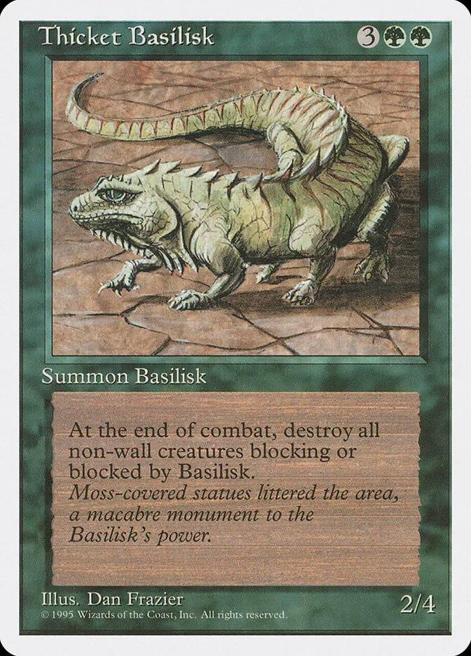 1995 Fourth Edition Thicket Basilisk uncommon #274 uncommon card image
