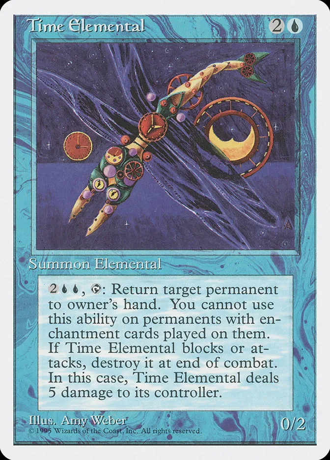 1995 Fourth Edition Time Elemental rare #108 rare card image