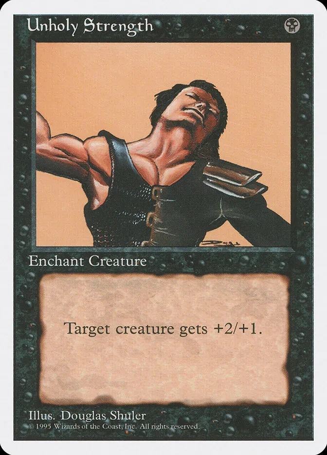 1995 Fourth Edition Unholy Strength common #166 common card image