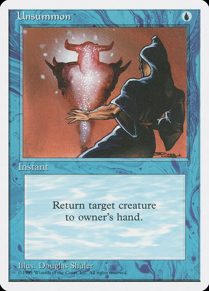 1995 Fourth Edition Unsummon common #111 common card image