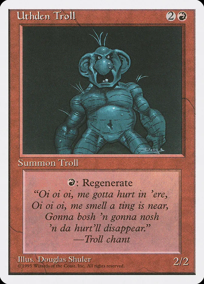 1995 Fourth Edition Uthden Troll #228 uncommon card image