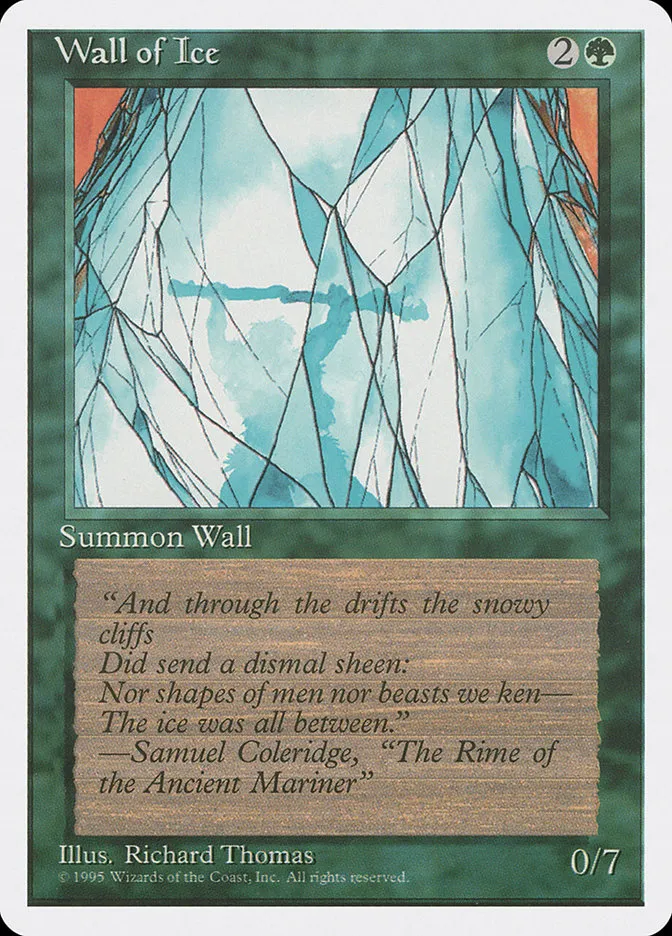 1995 Fourth Edition Wall of Ice #283 uncommon card image
